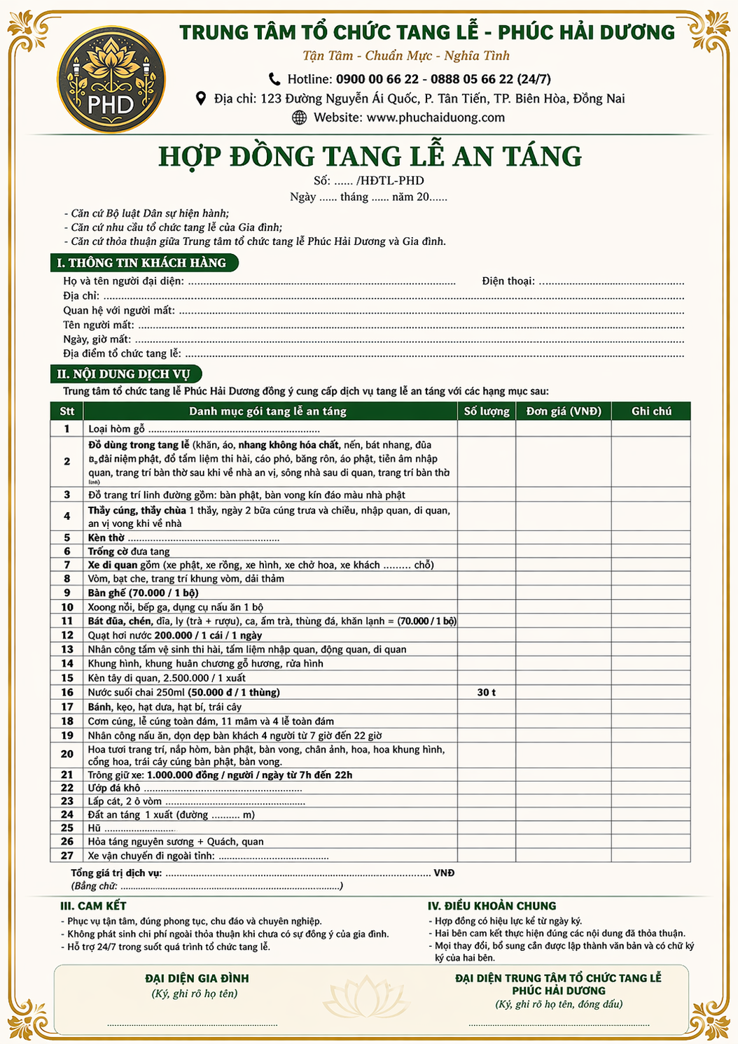 MAI TÁNG PHÚC HẢI DƯƠNG